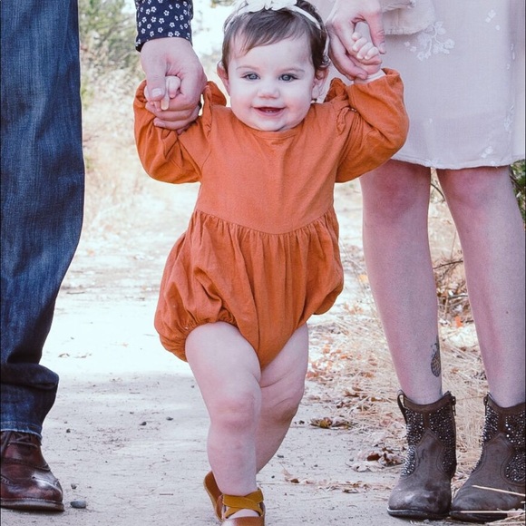 Burnt orange baby romper - Picture 2 of 2